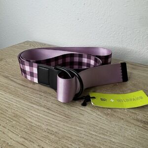 BP. + Wildfang Purple Gingham Webbing D Rings Belt OSFM Starlin NWT Punk Goth